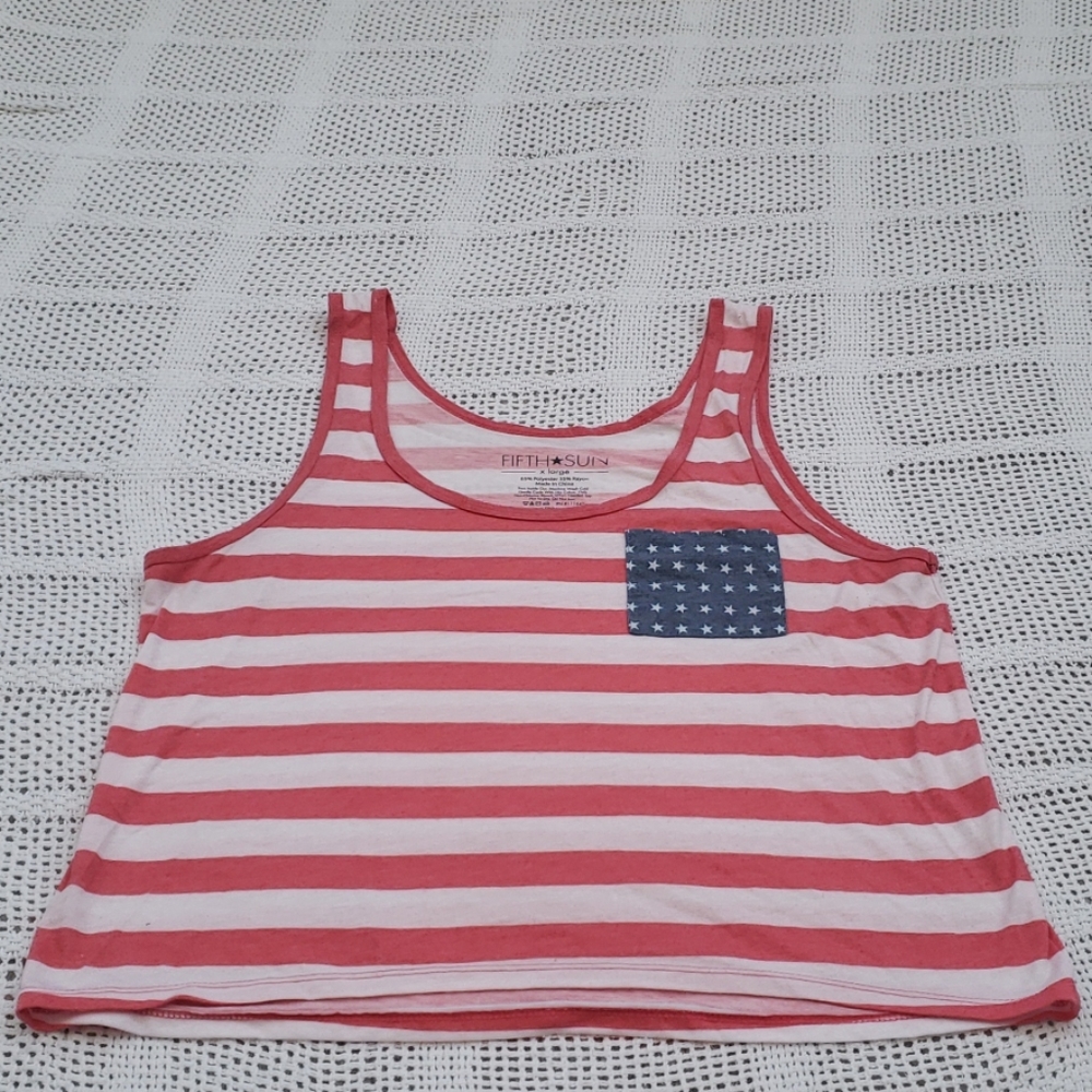 American flag tank top